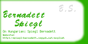 bernadett spiegl business card